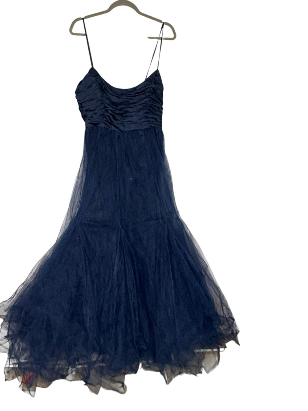 Hutch Blue Tulle Toni Barre Tiered Maxi Gown | 12 - Picture 3 of 10